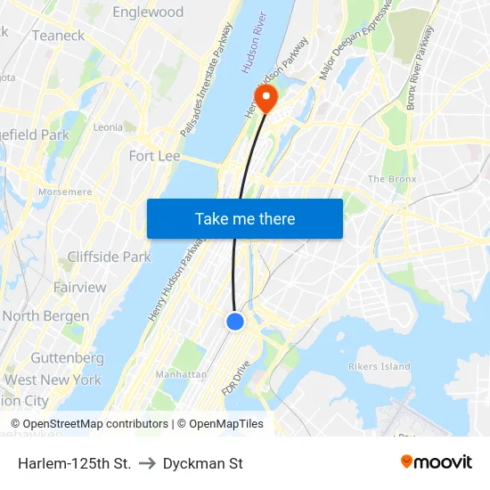 Harlem-125th St. to Dyckman St map