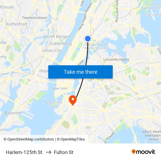 Harlem-125th St. to Fulton St map