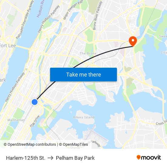 Harlem-125th St. to Pelham Bay Park map
