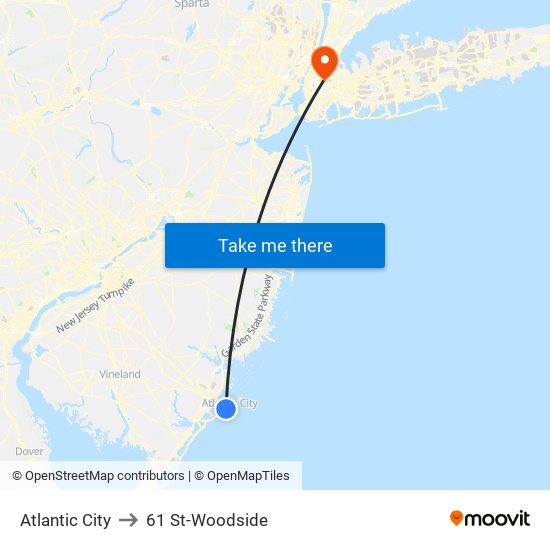 Atlantic City to Atlantic City map