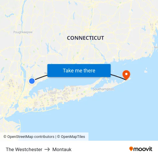 The Westchester to Montauk map