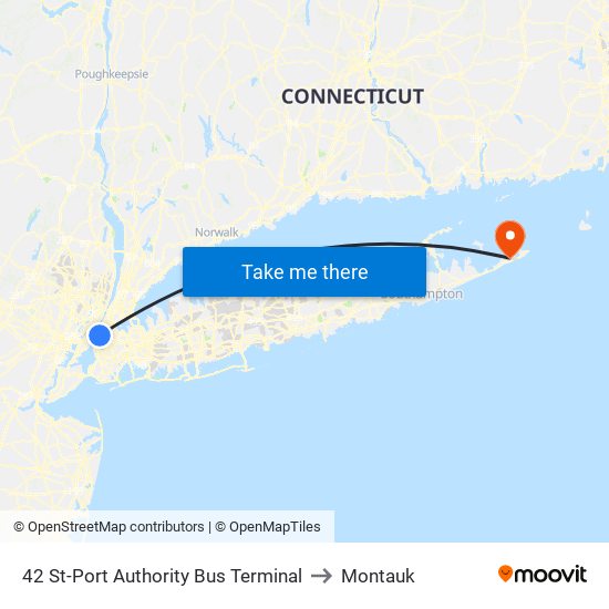 42 St-Port Authority Bus Terminal to Montauk map