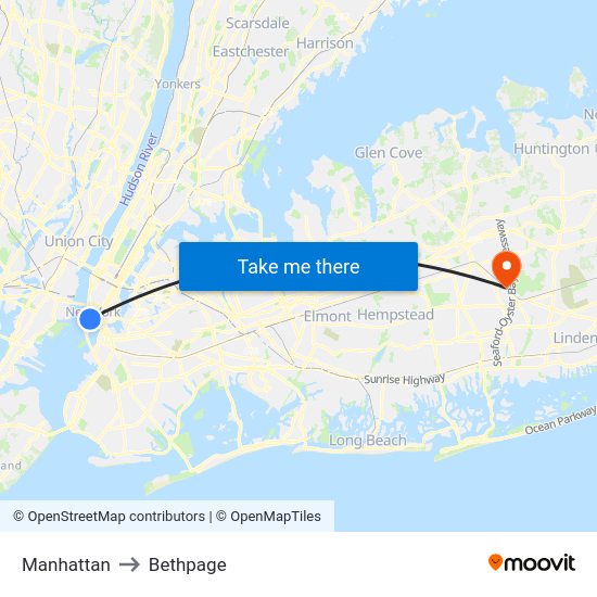 Manhattan to Bethpage with public transportation
