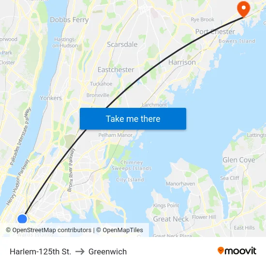 Harlem-125th St. to Greenwich map
