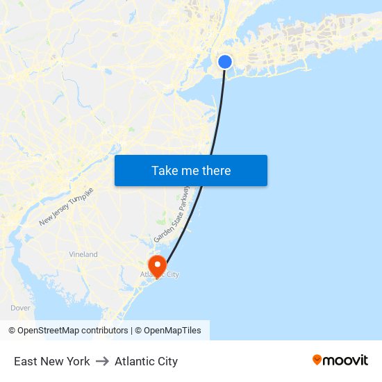 East New York to Atlantic City with public transportation