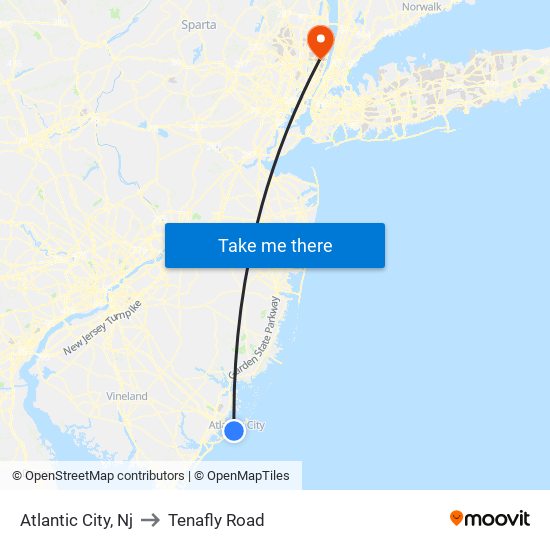 Atlantic City, Nj to Atlantic City, Nj map