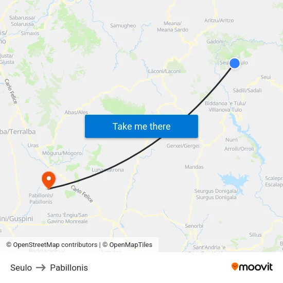 Seulo to Pabillonis map