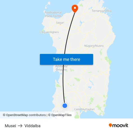 Museums to Viddalba map