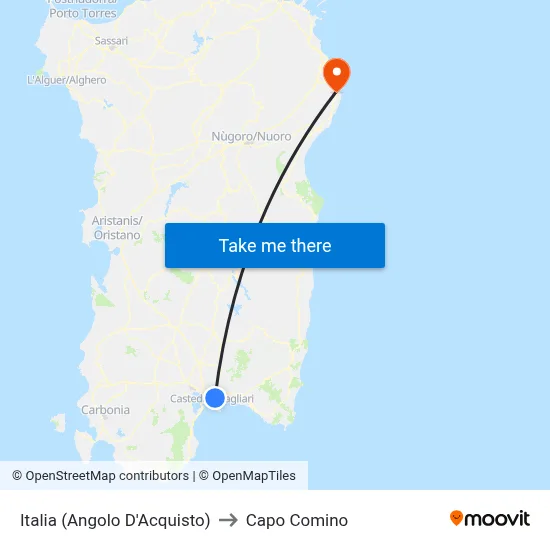 Italia (Corner D'Acquisto) to Capo Comino map