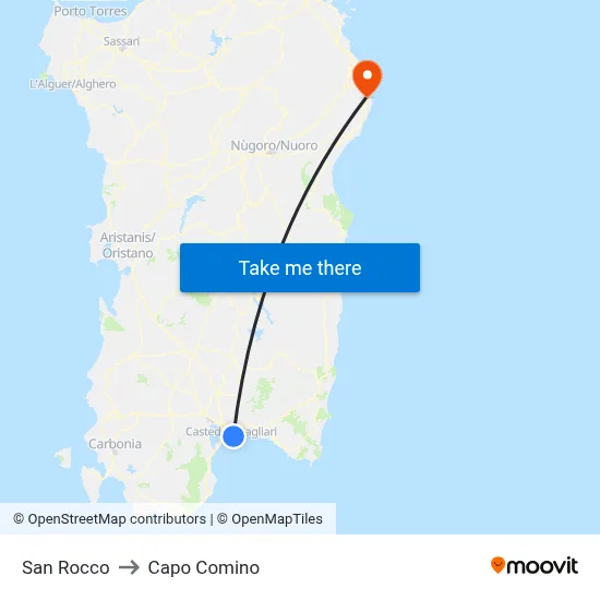 San Rocco to Capo Comino map