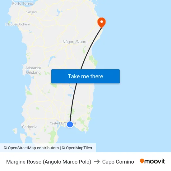 Margine Rosso (Corner of Marco Polo) to Capo Comino map