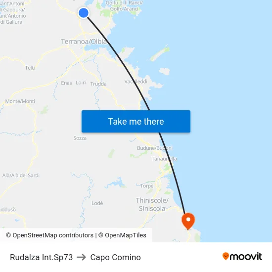 Rudalza Int.Sp73 to Capo Comino map