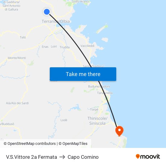 V.S.Vittore 2a Fermata to Capo Comino map