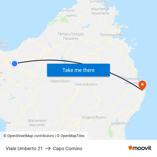 Umberto Avenue 21 to Capo Comino map