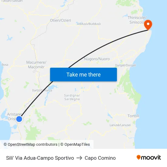 Sili Adua Street-Sports Field to Capo Comino map