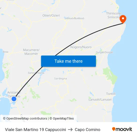 19 San Martino Avenue Cappuccini to Capo Comino map