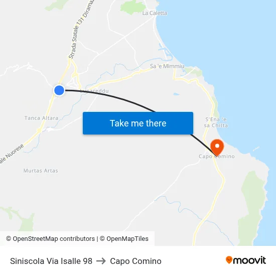 98 Isalle Street, Siniscola to Capo Comino map