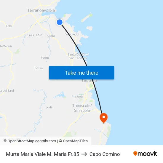 Murta Maria Avenue M. Maria 85 to Capo Comino map