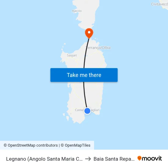 Legnano (Corner Santa Maria Chiara) to Santa Reparata Bay map