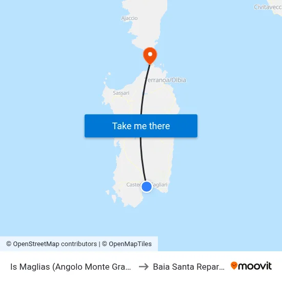 Is Maglias (Corner of Monte Grappa) to Santa Reparata Bay map