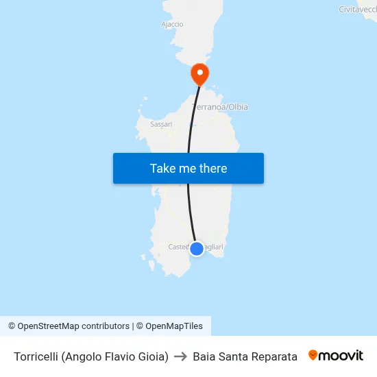 Torricelli (Corner of Flavio Gioia) to Santa Reparata Bay map