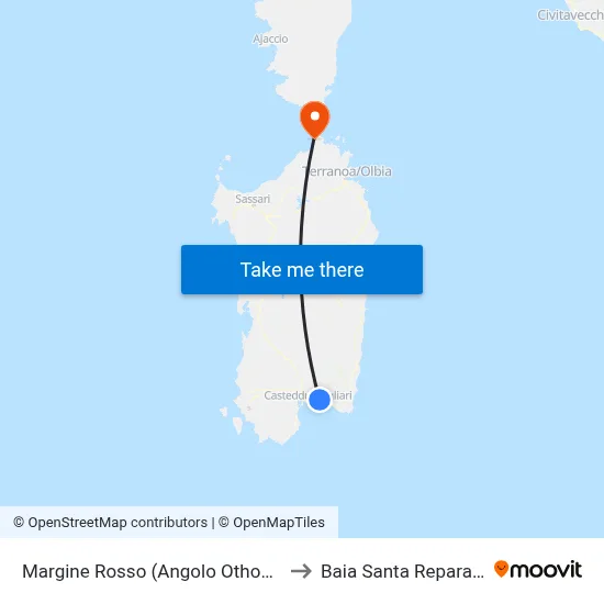 Margine Rosso (Corner of Othoca) to Santa Reparata Bay map