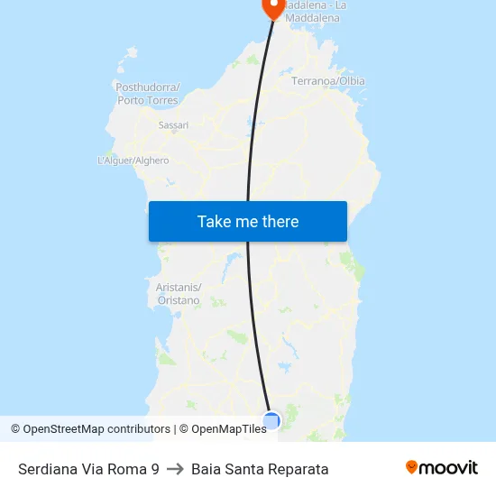 Serdiana Roma Street 9 to Santa Reparata Bay map