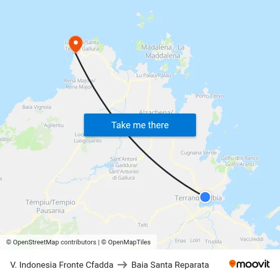 Indonesia Street Opposite Cfadda to Santa Reparata Bay map