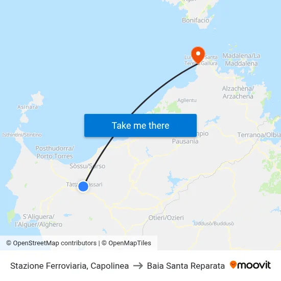 Railway Station, Terminal to Santa Reparata Bay map