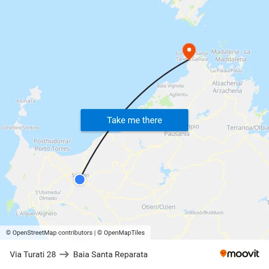 Via Turati 28 to Santa Reparata Bay map