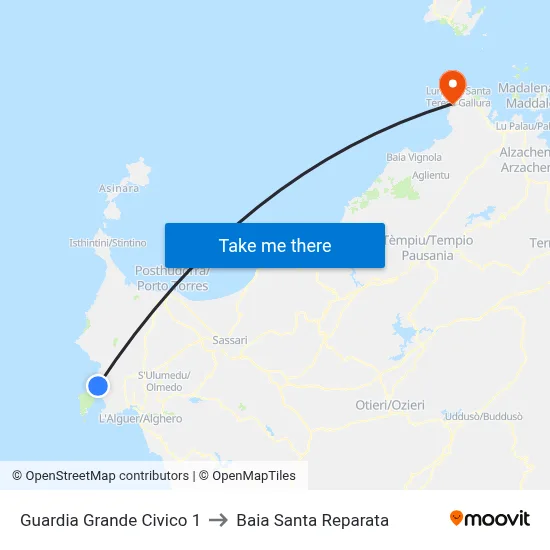 Guardia Grande No. 1 to Santa Reparata Bay map