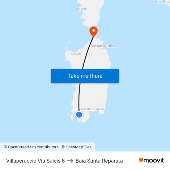 Villaperuccio Sulcis Street 8 to Santa Reparata Bay map