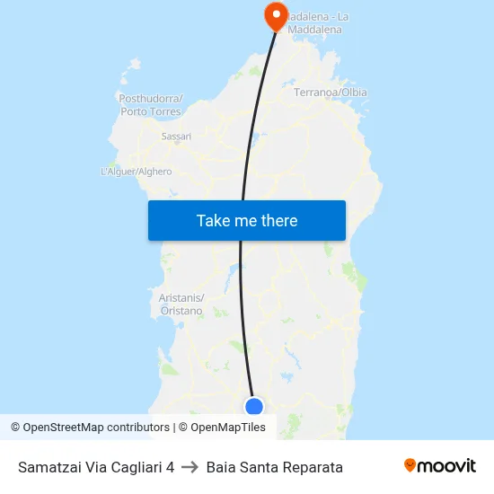 Samatzai Cagliari Street 4 to Santa Reparata Bay map
