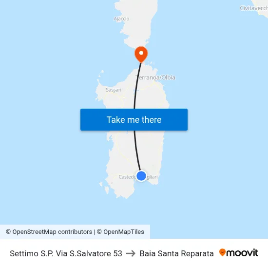 Settimo SP Via San Salvatore 53 to Santa Reparata Bay map