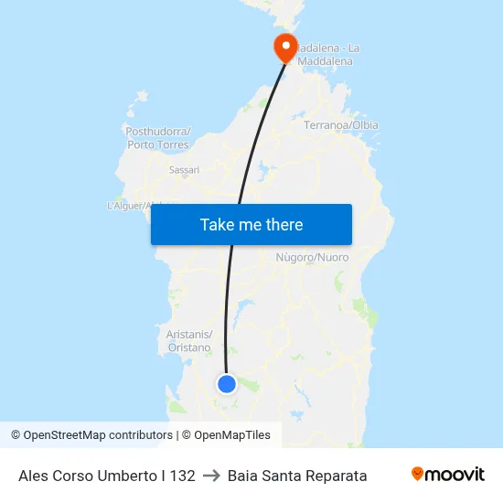 Ales Corso Umberto I 132 to Santa Reparata Bay map