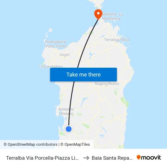 Terralba Porcella Street-Liberty Square to Santa Reparata Bay map