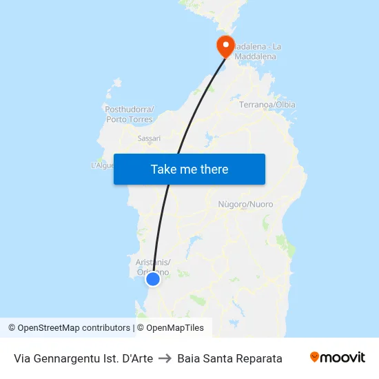 Gennargentu Street Art Institute to Santa Reparata Bay map