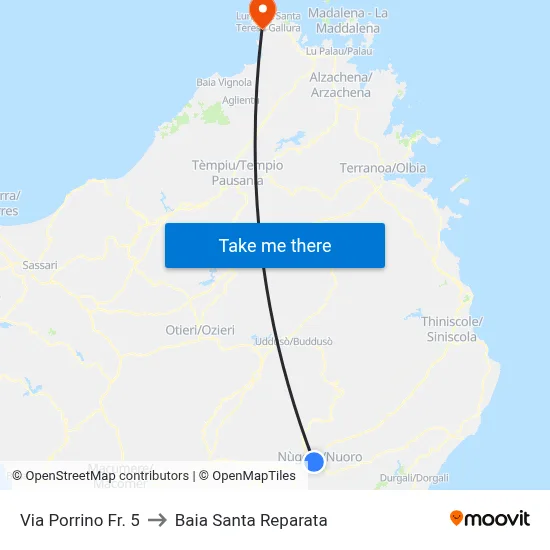 5 Porrino Street to Santa Reparata Bay map