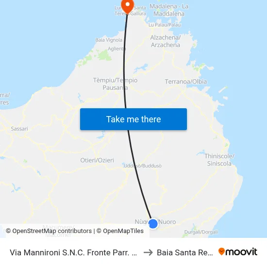 Via Mannironi Opposite St. Francis Parish to Santa Reparata Bay map