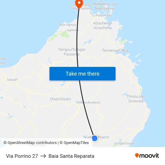 Porrino Street 27 to Santa Reparata Bay map