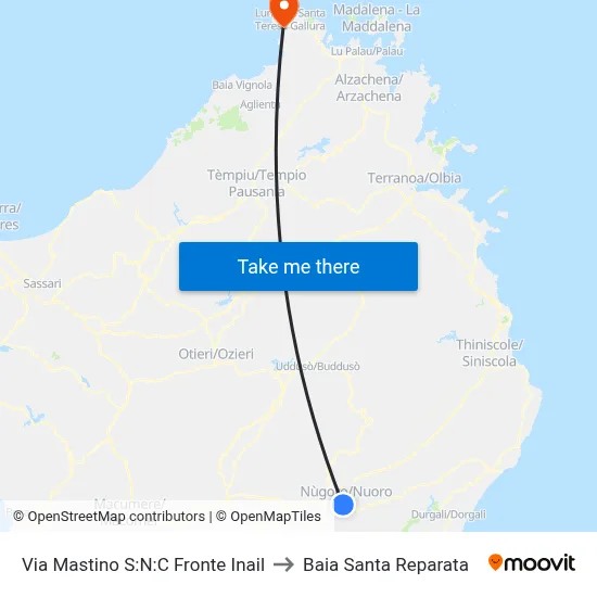 Via Mastino Facing INAIL to Santa Reparata Bay map