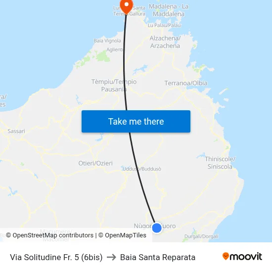 Via Solitudine Fr. 5 (6bis) to Santa Reparata Bay map