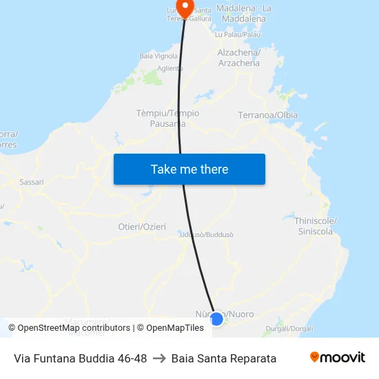 Funtana Buddia Street 46-48 to Santa Reparata Bay map