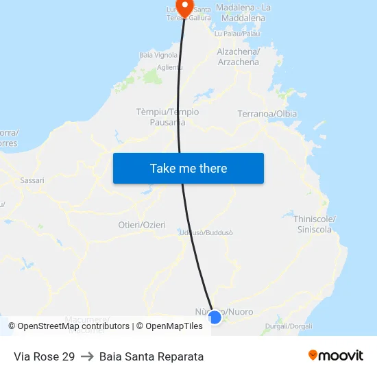 Via Rose 29 to Santa Reparata Bay map