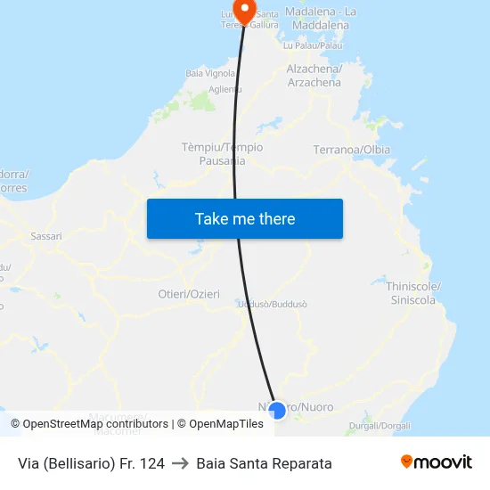 Via (Bellisario) No. 124 to Santa Reparata Bay map