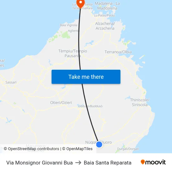 Monsignor Giovanni Bua Street to Santa Reparata Bay map