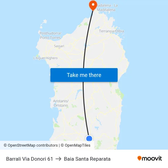 Barrali Donori Street 61 to Santa Reparata Bay map