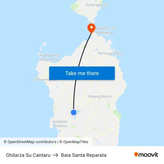 Ghilarza Su Cantaru to Santa Reparata Bay map