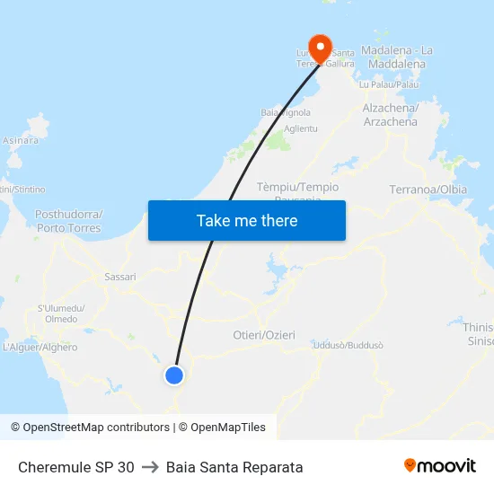 Cheremule Provincial Road 30 to Santa Reparata Bay map
