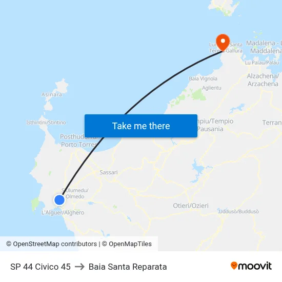 SP 44 No. 45 to Santa Reparata Bay map